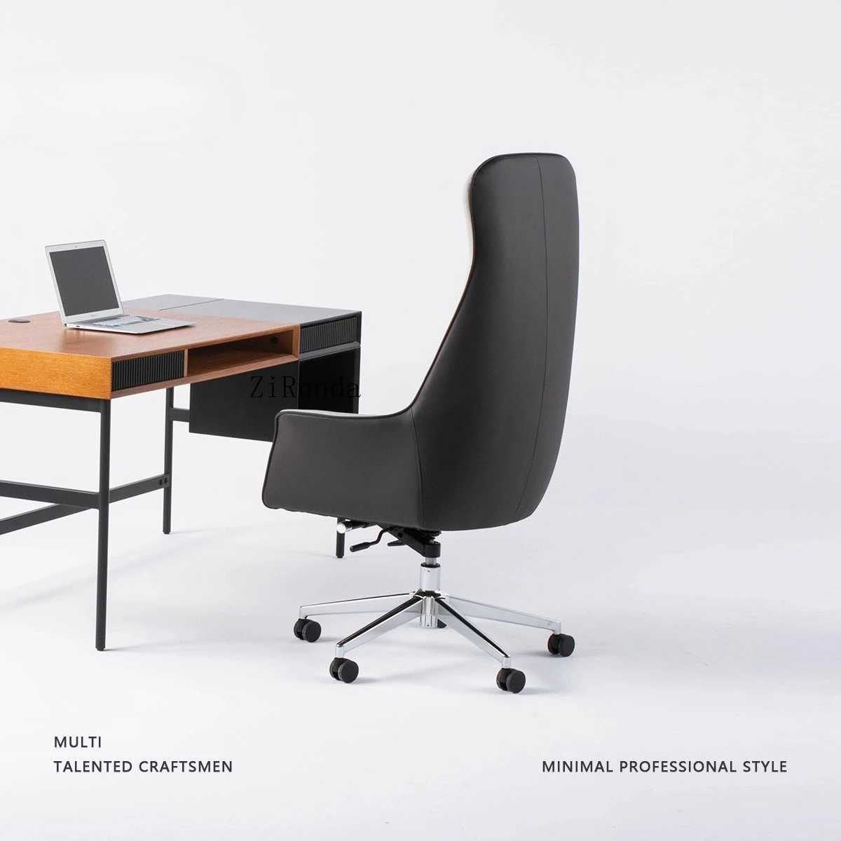 Hochwertiger ergonomischer Stuhl, Bürostuhl, Heimcomputer, Leder, Boss-Rückenlehne