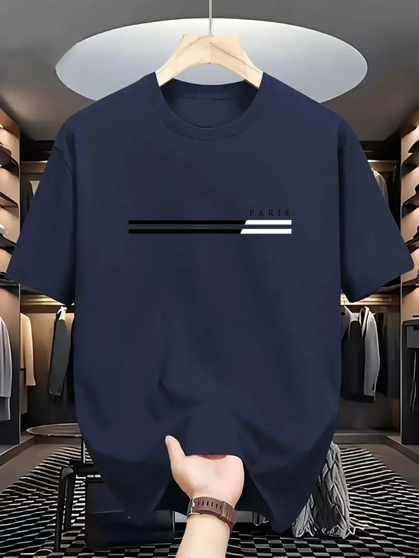 Men's Short-sleeved Hardcore T-shirt  Men's Crewneck T-shirt  Multi-color Option with Fashion Design Quick Drying and Breathable