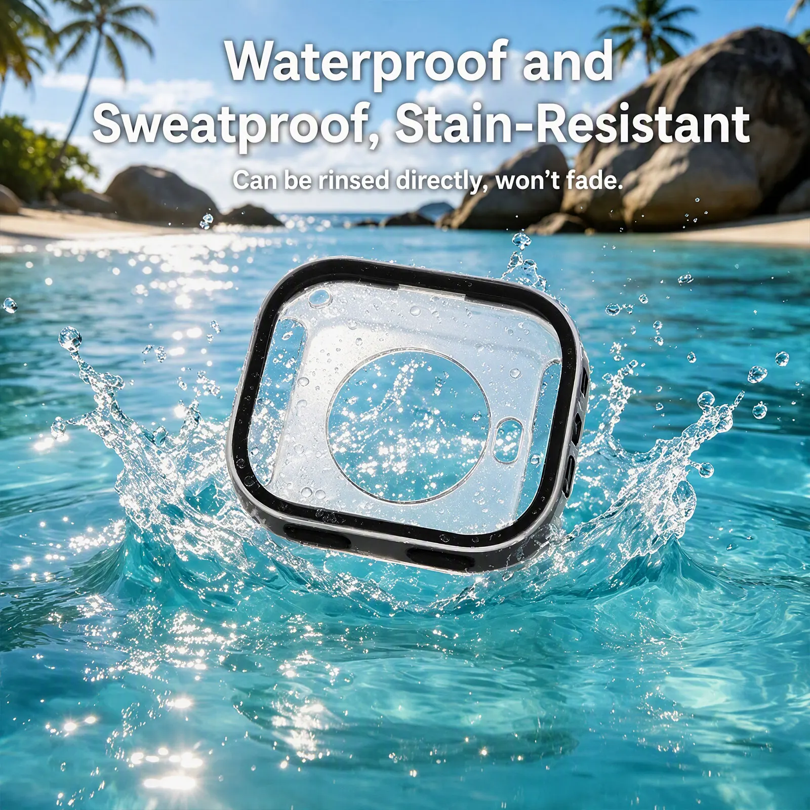 Capa de metal para o relógio Amazfit Bip Max, capa protetora rígida, design fino, resistente a riscos, com parte traseira transparente, disponível nas