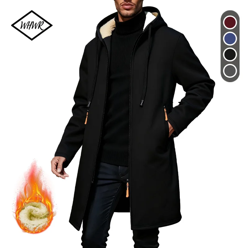 

Новое пальто, мужские толстые толстовки с длинными рукавами для мужчин, зимняя флисовая теплая куртка на молнии с капюшоном, пальто, спортивный костюм для мужчин