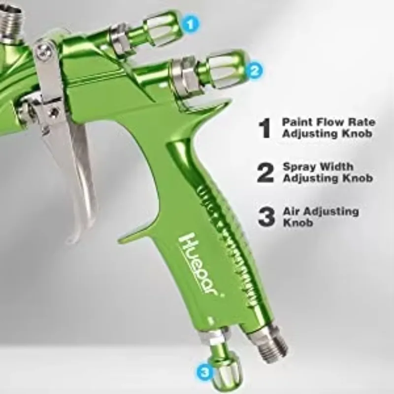 SG300T Air Precise Paint Spray Gun Lvlp 1.3mm Nozzle 1000ml Capacity Accessories HVLP Technology Ergonomic Design