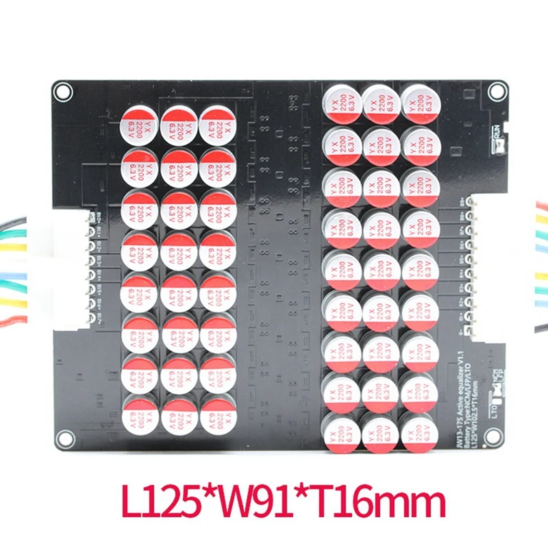 Imagem -06 - Equilíbrio Li-ion Lifepo4 Lto Ativo Bateria de Lítio Equalizador Balanceador Placa Capacitor 48v 60v 16s 16s 5a