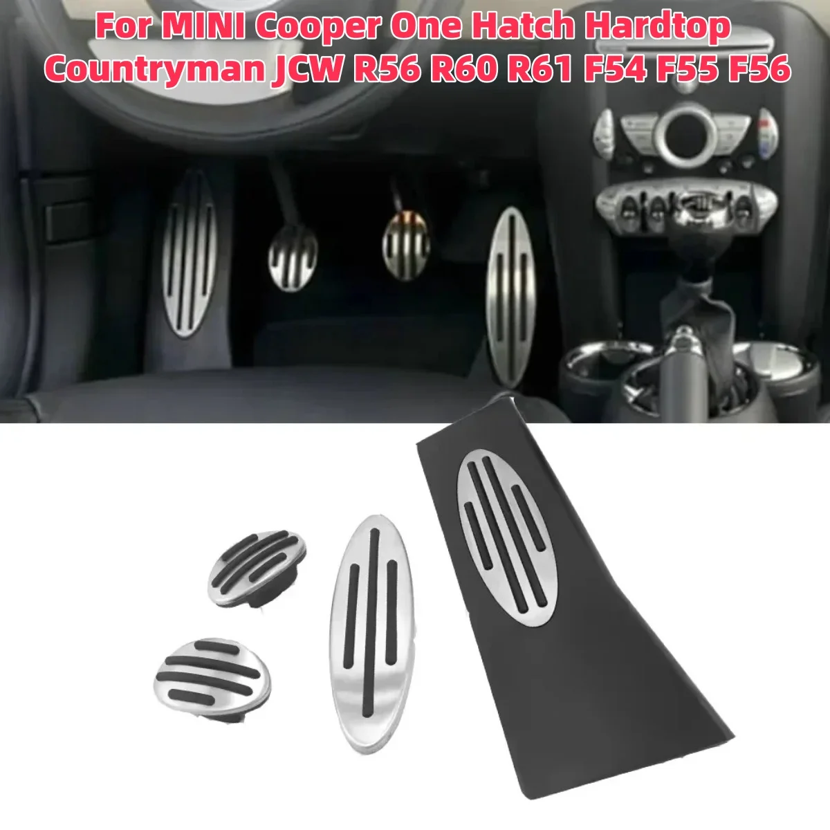 Foot Brake Pedal Cover Footrest Accessories AT/MT For MINI Cooper One Hatch Hardtop Countryman JCW R56 R60 R61 F54 F55 F56