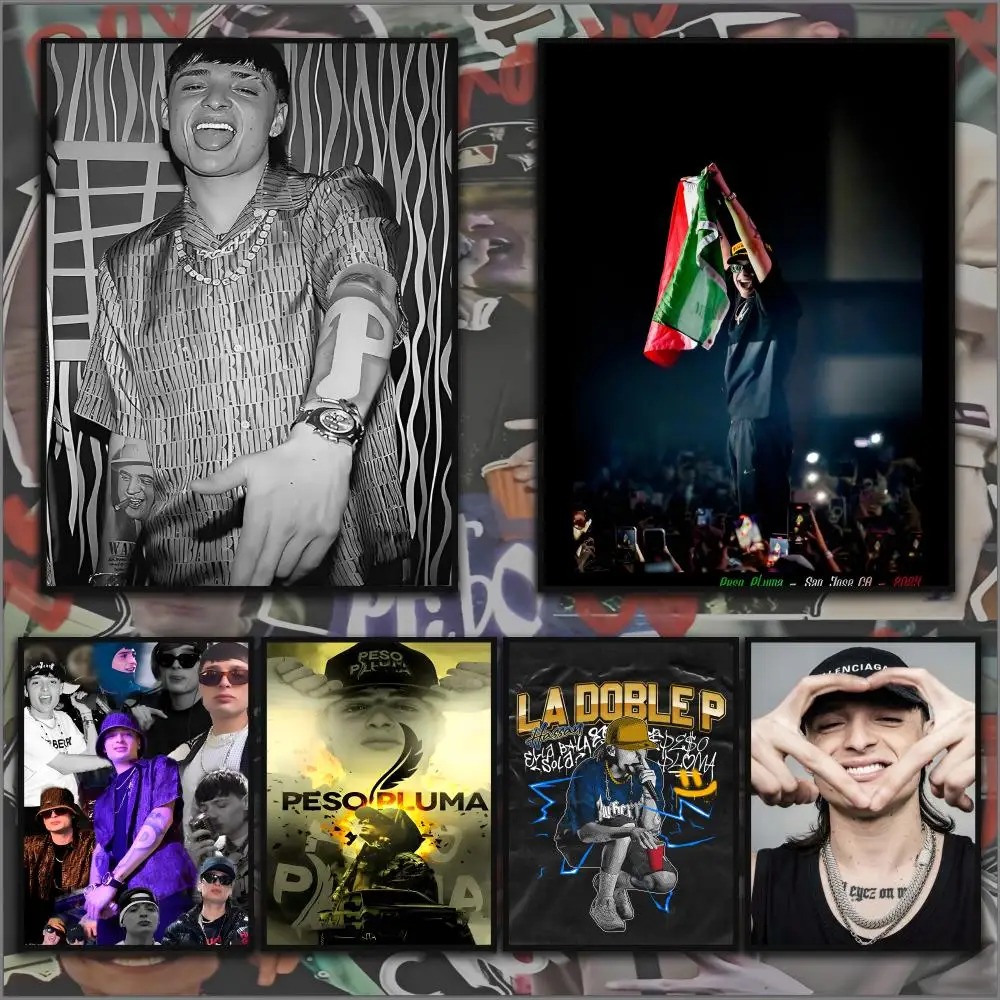 

Mexico Peso Pluma Rapper Poster HD Anime Hot Theme Singer/OST/Movie-Waterproof Self-Stick Home Decor
