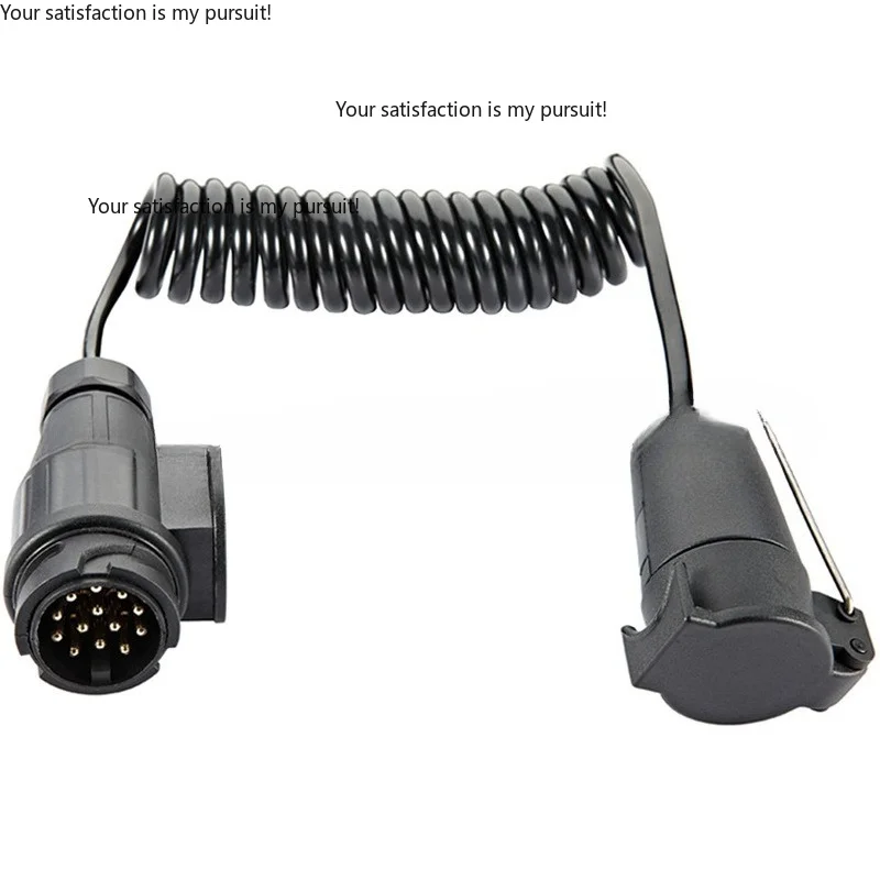 Suitable for European 13-core to 7-hole trailer wiring harness Slingshot line Trailer TPU telescopic wire Spring wire