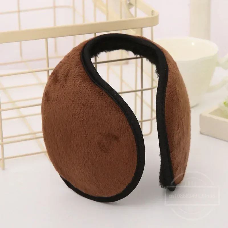 Macio de pelúcia espessamento orelha mais quente feminino masculino à prova de frio moda inverno earmuffs cor sólida earflap ao ar livre proteção orelha-muffs