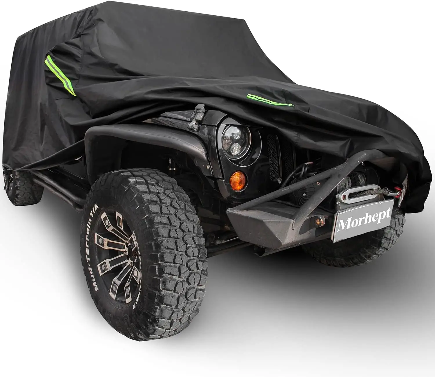 

Waterproof Cover for Jeep Wrangler 2 Door 1987-2023, Outdoor Protection with Zipper