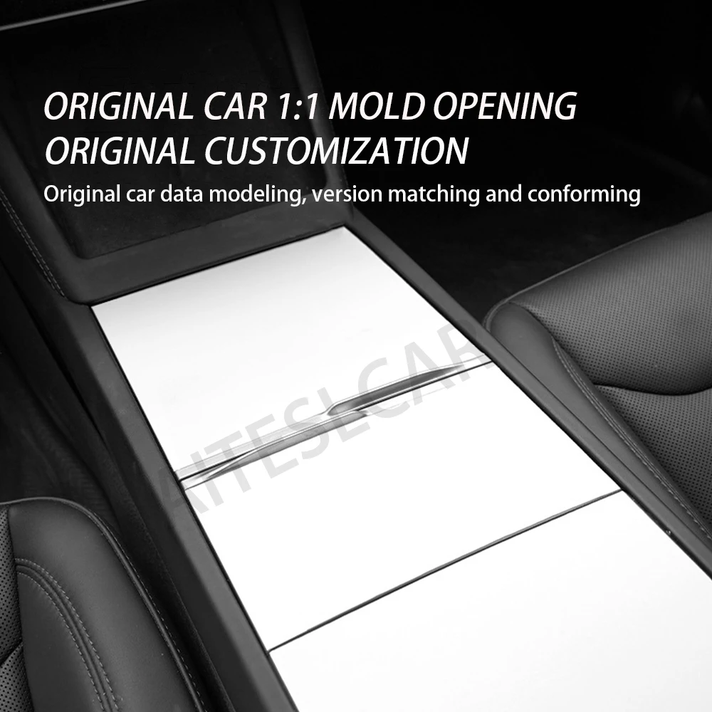 For Tesla ModelYL YJuniper Central Control Panel Electrostatic Adsorption Sticker Model3 Highland Console Protect Silicone Cover