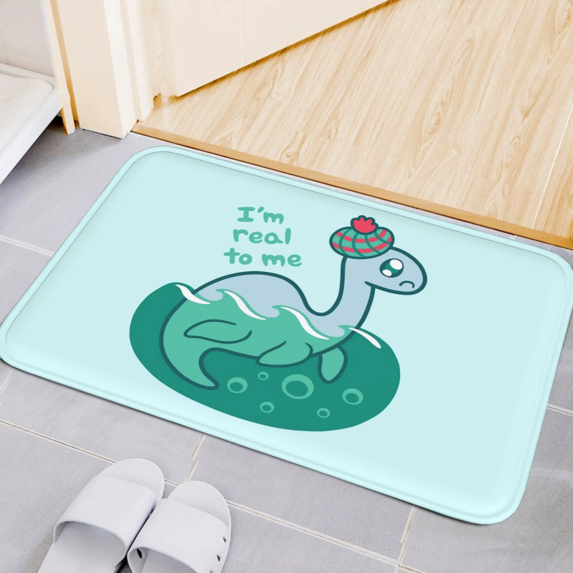 1pcs Nessie Loch Ness Monster Flannel Doormat 