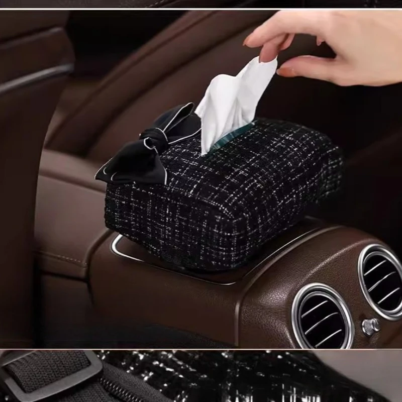 

Fragrant Car Tissue Pack with Luxury Butterfly Wing - Backrest Simple Hanging Tissue Box, Ideal for Auto Interior