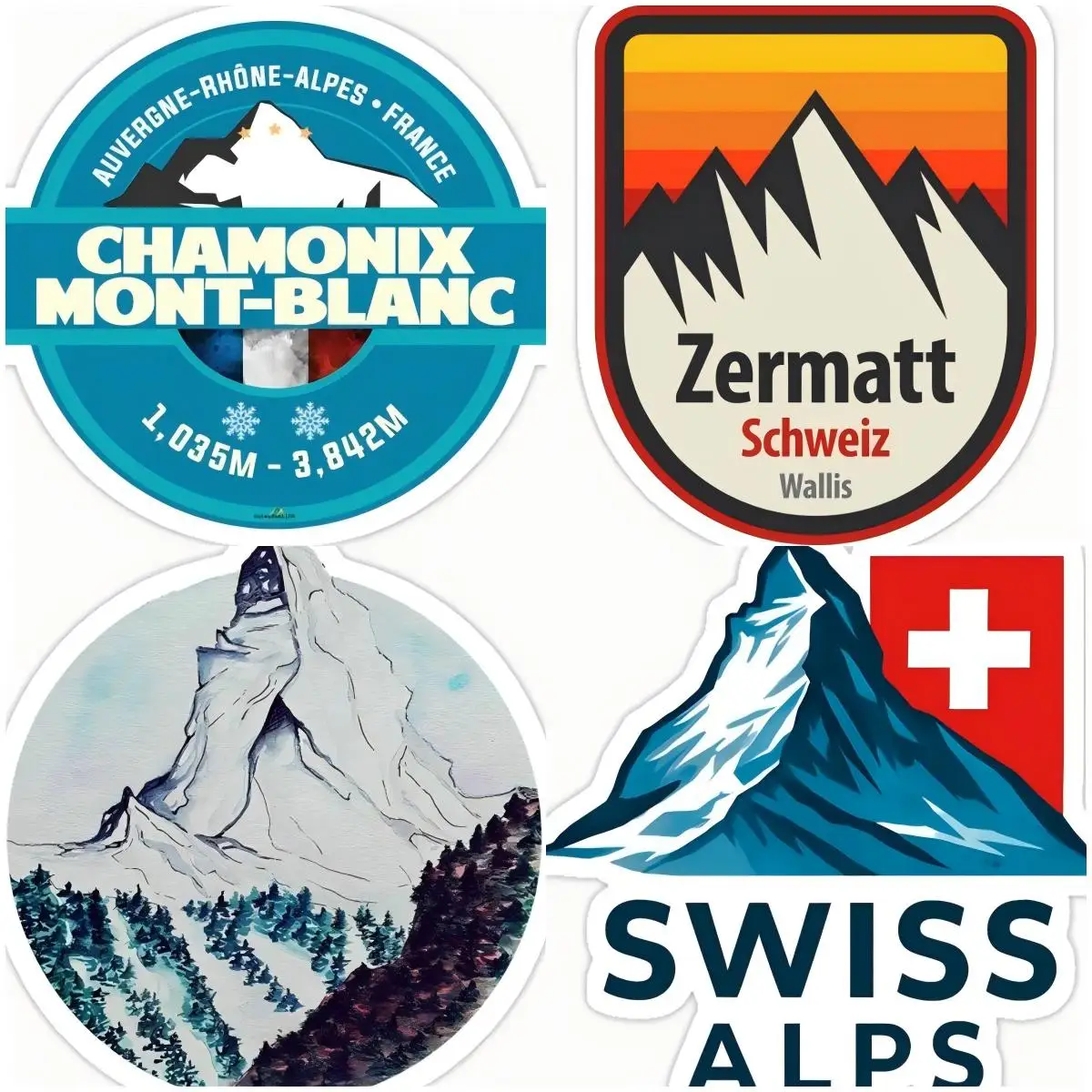 

ZERMATT sticker Fashion Car-Sticker and Decals Styling Bumper Window Laptop Decoration Car Accessories