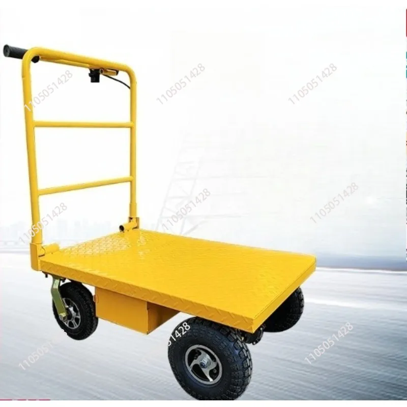 Hand Push Electric Flat Truck Pull Sand Cement Portable Folding Platform Trolley