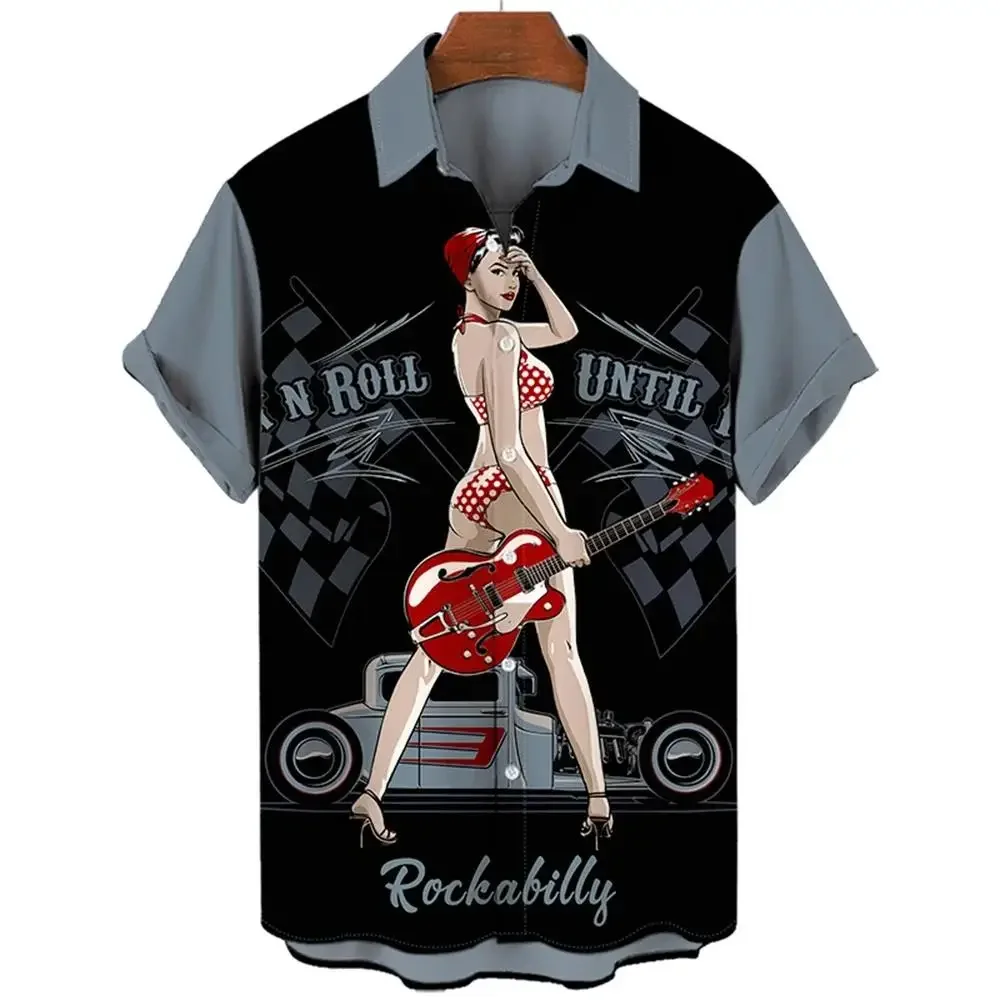Hawaiian Vacation Men Shirt 3D Printed Man_Women Casual Fashion Short Sleeves Shirts Lapel Button Tops Oversized Unisex Clothing