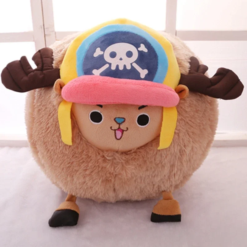 Neuer Kawaii One Piece Chopper verwandelt sich in ein Schaf, kugelförmiges rundes Kissen, Handwärmer, Kissen, Plüschtierpuppe