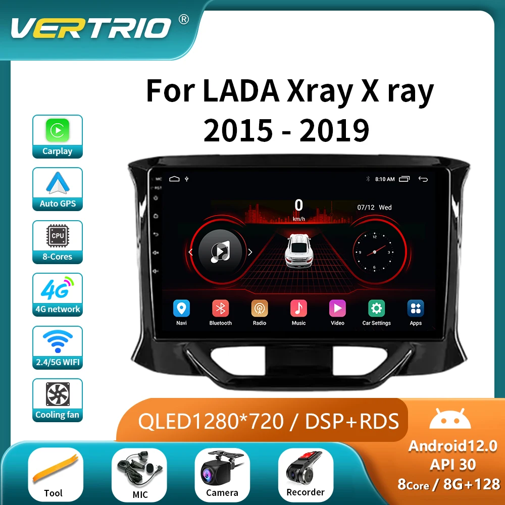 

Автомагнитола для LADA Xray X Ray 2015-2019, мультимедийный видеоплеер с навигацией, стерео, GPS, Android, 2Din, 2 Din