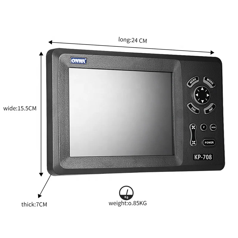 7‑Inch Marine GPS Chart Plotter Navigator NMEA 0183 Supported Digital Navigation Display For Boat Yacht Vessel