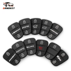 Dandkey 3 Button Flip Remote Car Key Shell For Hyundai Picanto Accent Solaris RIO Sportage  Kia Verna Key Case Rubber Pad