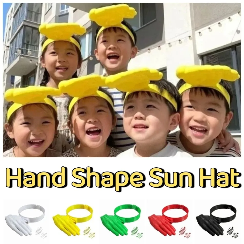 

3D Printing Hand Shape Sun Hat Adjustable Creative Sun Protection Cap Lightweight Portable Palm Visor Headband Photo Prop