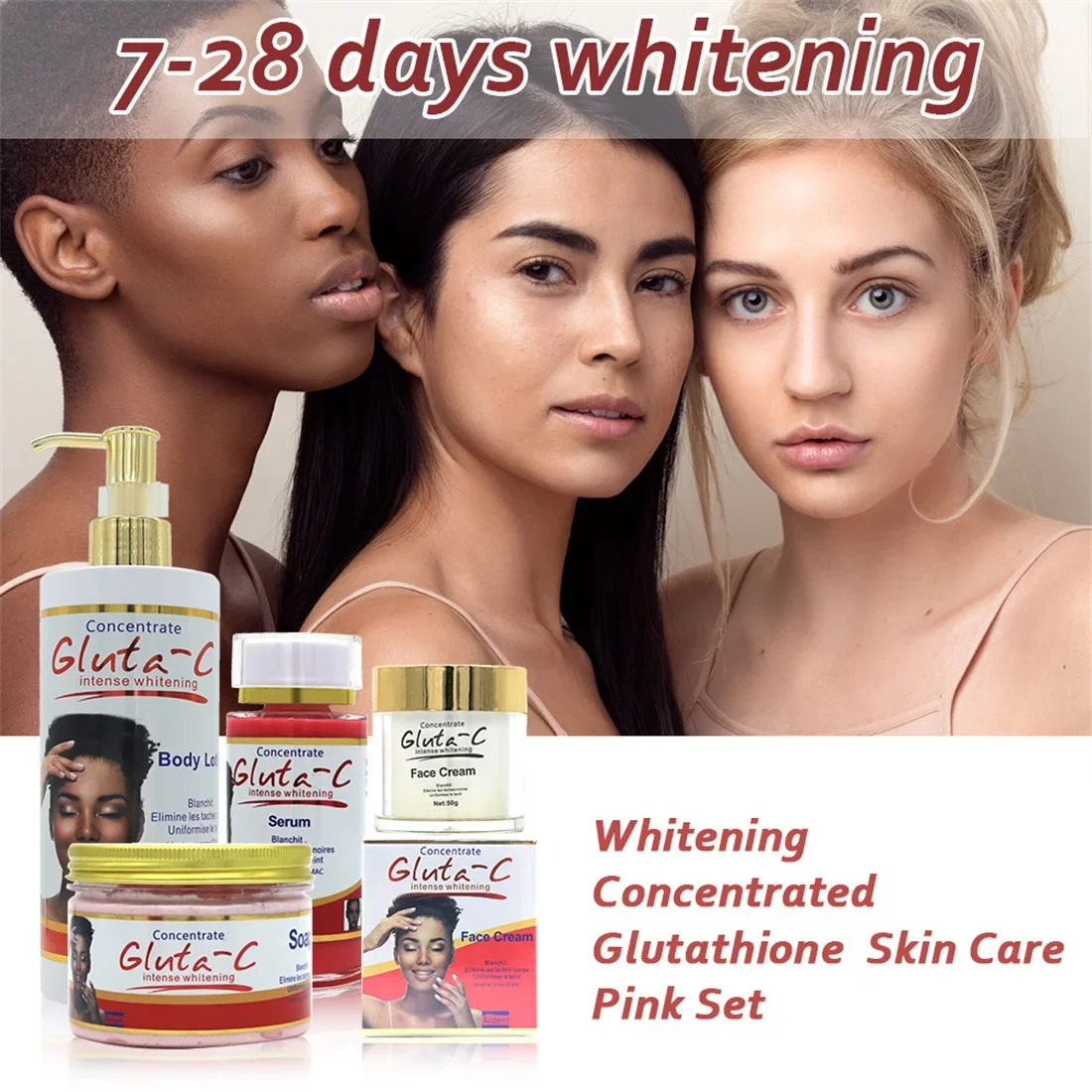 

Glutathione and Vitamin C Intensive Whitening Set Anti-melanin Antioxidant Anti-wrinkle Moisturizing Daily Skin Care for Women