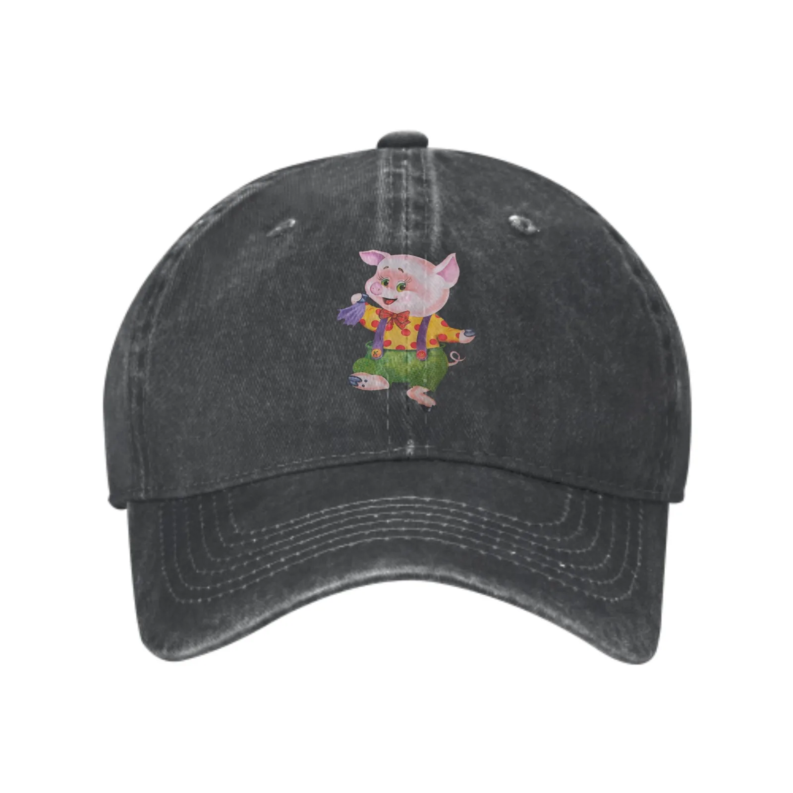 

Performance Pig Baseball Caps Soft Trucker Hats for Men Women Denim Hats Streetwear Outdoor Casual Sport All Seasons