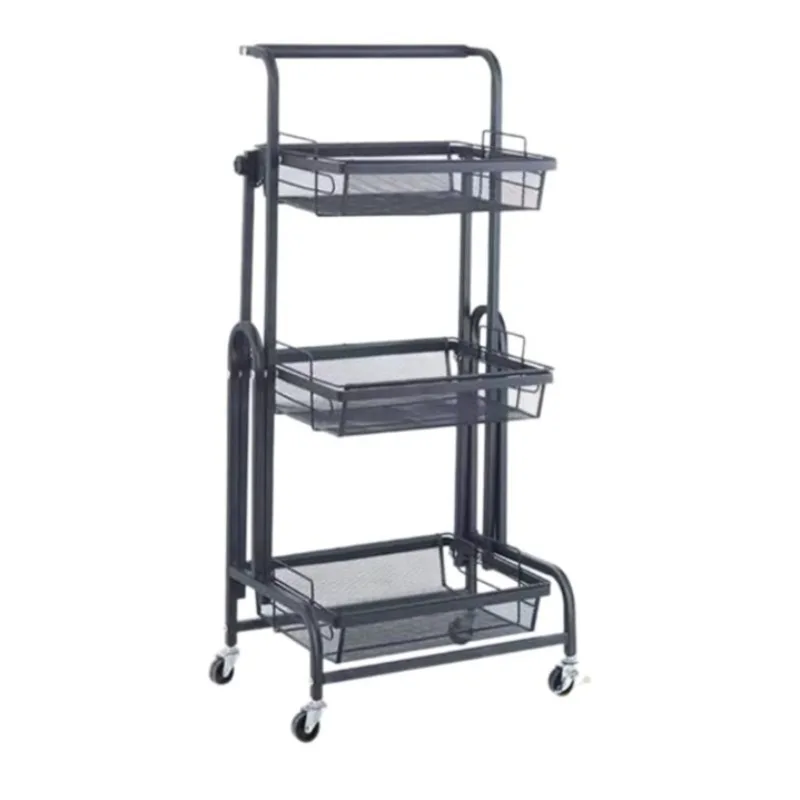 Parallel Shelf Balcony Mobile Cart Foldable