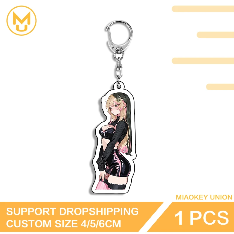 Goth Nun Acrylic Keyring Sexy Fancy Premium Customized Treasure Props Trendy Hook Window Screen Strap Product Decorations