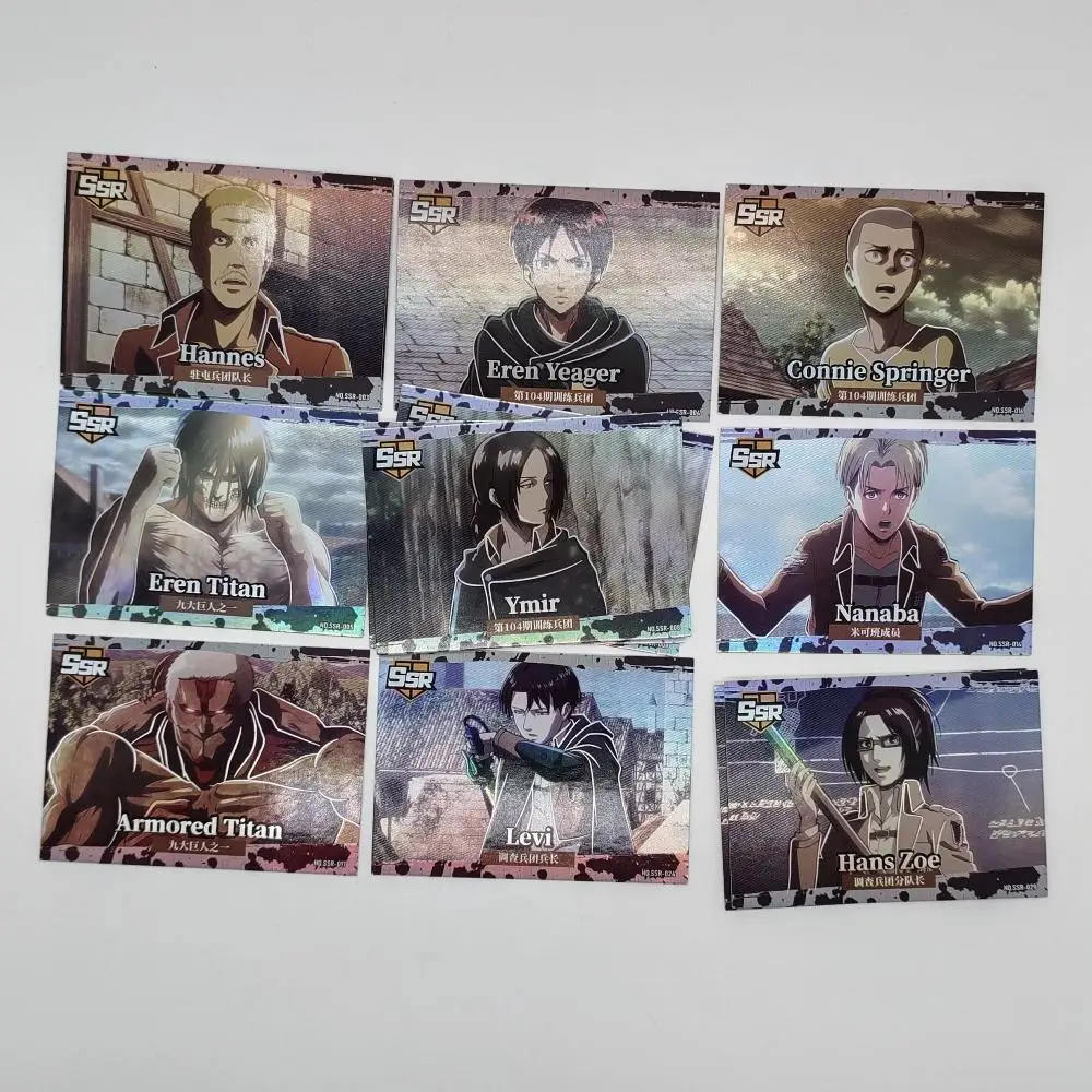 Anime Attack on Titan collection card Mikasa Ackerman Eren Jaeger Conny Springe Christmas birthday gift Entertainment toys