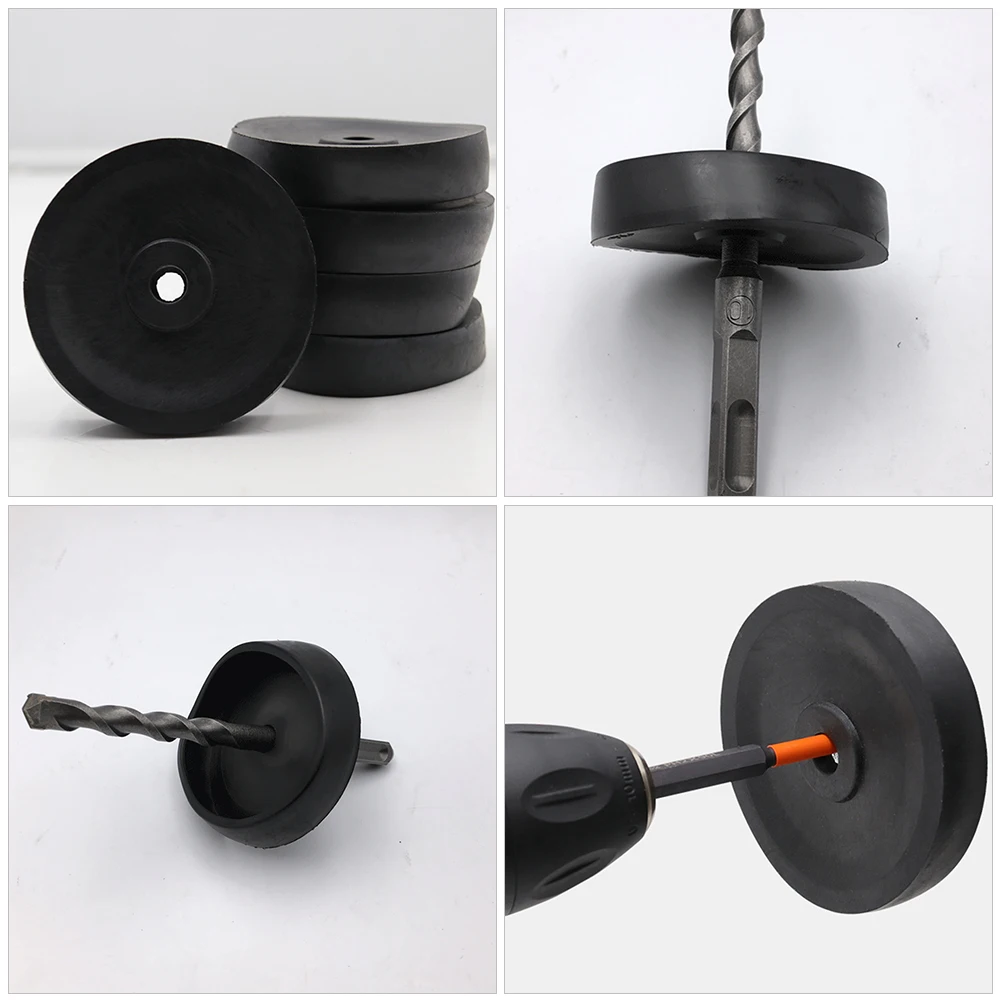 

5pcs Electric Drill Dust Cover Impact Hammer Sturdy Rubber Debris Collector Drill Accessories Long Lasting Easy Install Secure