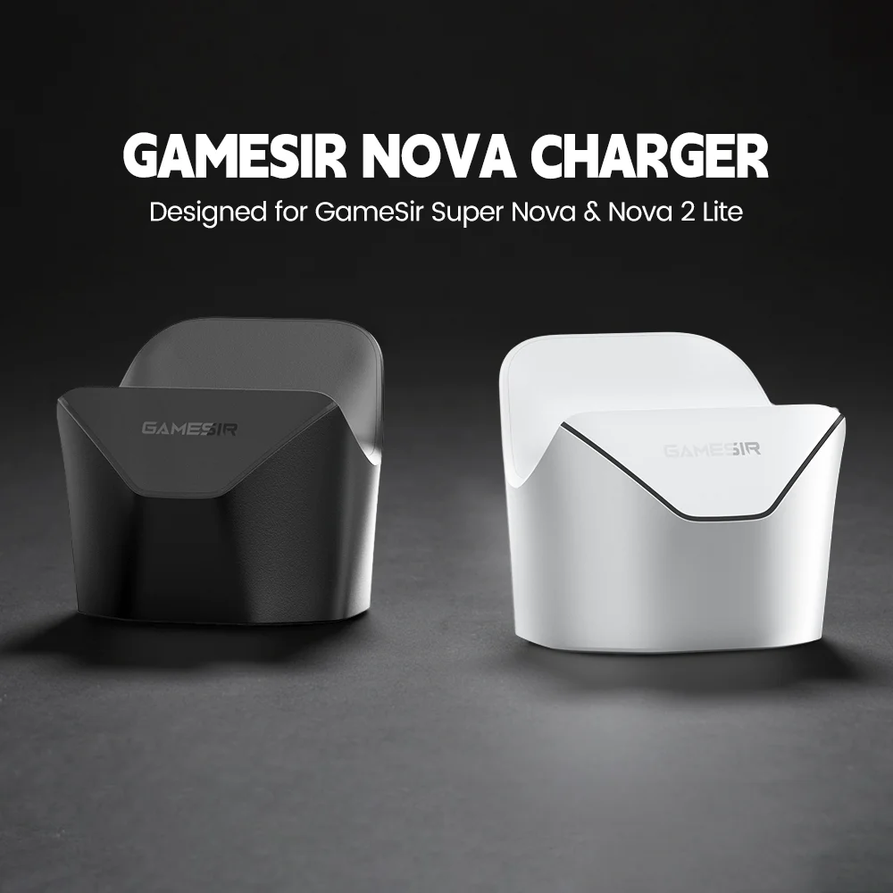 GameSir Nova Stazione di ricarica Cyclone 2 Tarantula Pro Controller Dock di ricarica Smart Start-Stop Ricarica Striscia luminosa RGB