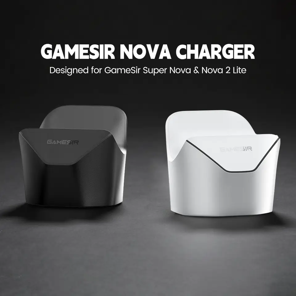 محطة شحن GameSir Nova سايكلون 2 تارانتولا برو رصيف شحن ذراع تحكم إيقاف وتشغيل ذكي شريط إضاءة RGB