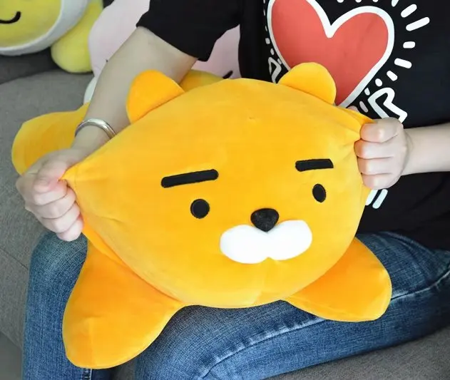 50cm Big Size Ryan Plush Toy Pillow Kakao Apeach Muzi Anime Stuffed Doll Lovely Room Decor Soft Sofa Cushion Xmas Gift For Fans