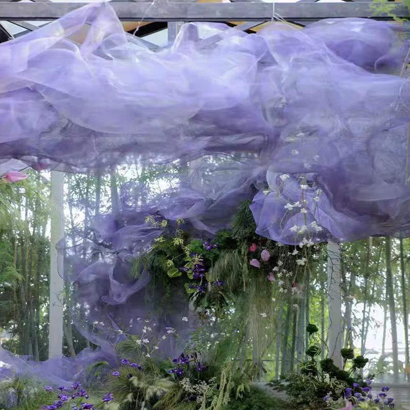 

10m Metallic Mesh Fabric Wire Shapable Cloud Hard Mesh Wedding Ceiling Kindergarten Backdrop DIY Craft Decor Fabric By The Meter