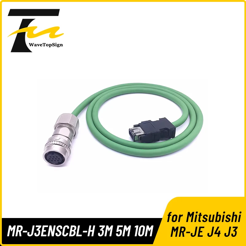 WaveTopSign Servo Motor High Power Encoder Cable MR-J3ENSCBL-H 3M 5M 8M 10M for Mitsubishi MR-JE J4 J3 Series