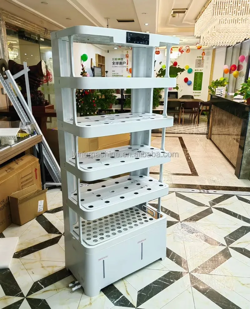 อุปกรณ์ทำฟาร์มไฮโดรโปนิกส์และอควาโปนิกส์อัตโนมัติสำหรับสวนในบ้าน ระบบไฮโดรโปนิกส์แนวตั้งครบวงจรสำหรับปลูกผัก