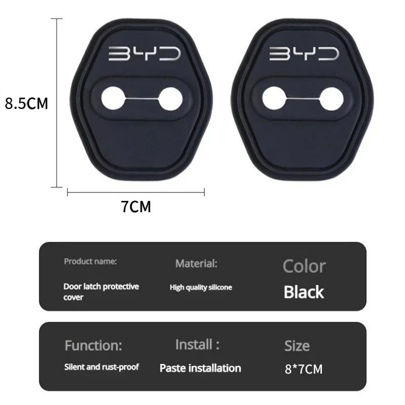 BYD Series Car Door Protective Cover 2026 New Silicone Door Lock Silent Anti-collision for BYD Sealion Atto 3 Dolphin Surf Seal