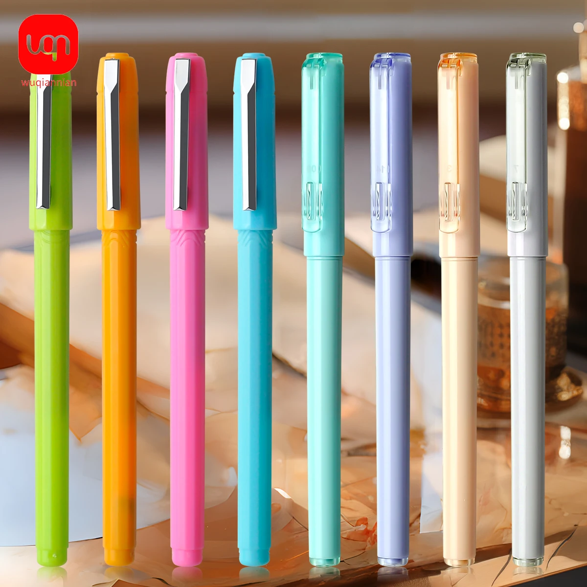 

WQN-4/8PCS Morandi Color Gel Pen 0.5mm Nib Silky Writing Black Ink Office Gel Pen School and Office Stationery Supplies