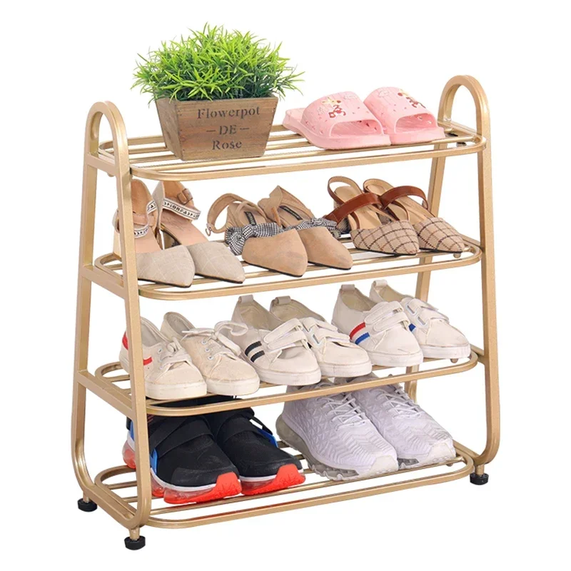 Narrow Entryway Shoe Cabinet Layered Partition Multi Layer Shoe Cabinets Rack Gold Organizador