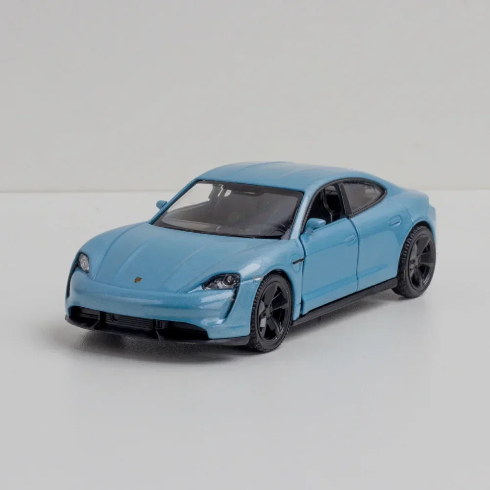 1:36 Scale Porsches Taycan Diecast Alloy Metal Luxury Car Model Pull Back Car Toys With Collection