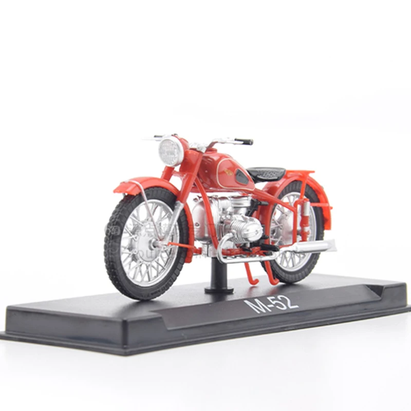 1:24 Scale Plastics Soviet M-52 Toys Motorcycle JAVN047 Model Classics Nostalgia Adult Collectible Souvenir Gifts Static Display