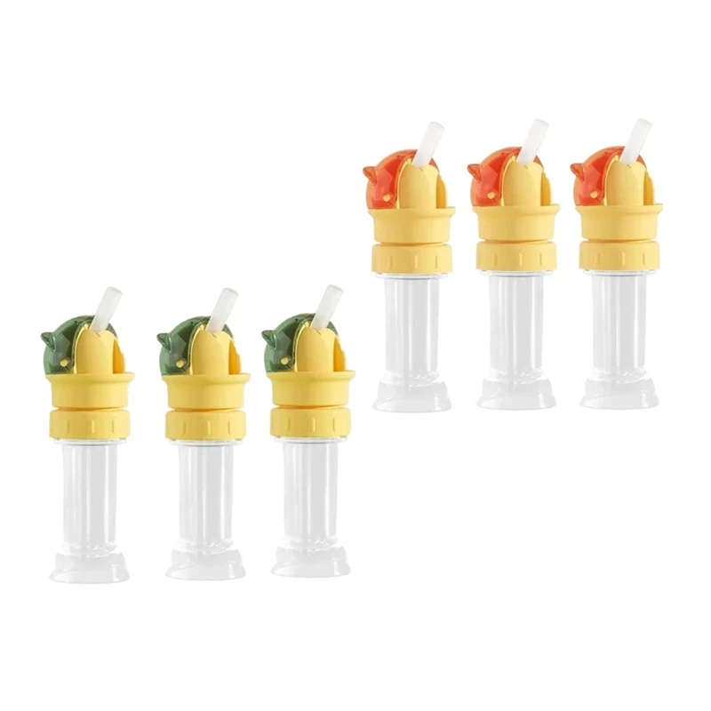 6PCS Reusable Children Beverage Water Bottle Straw Lid Water Bottle Straw Cover Water Bottle Spout Adapter For Kids