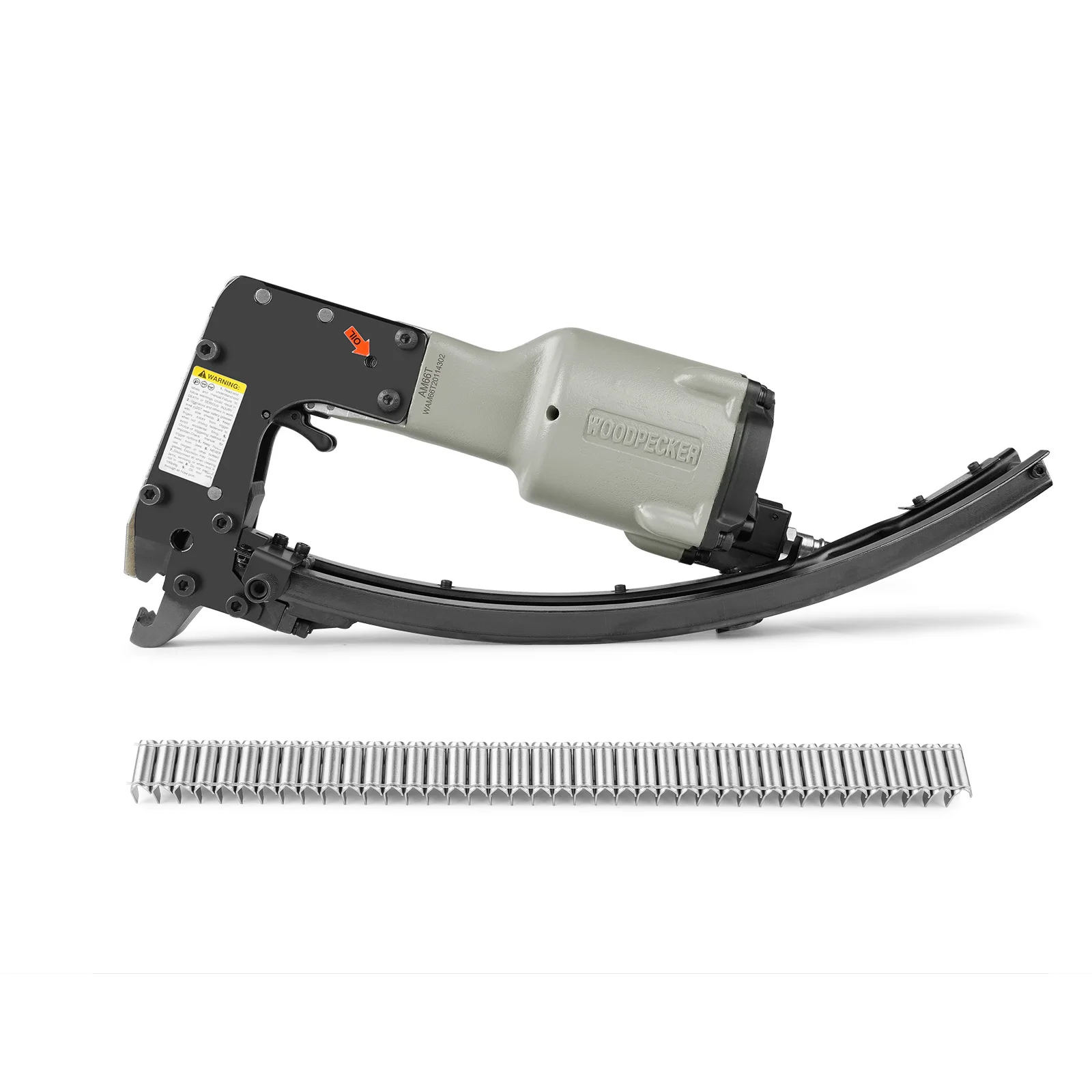 WOODPECKER AM66T Pneumatic Clinching Clipper with Galvanized Clinch Clips for Spring Mattress, Car Seat
