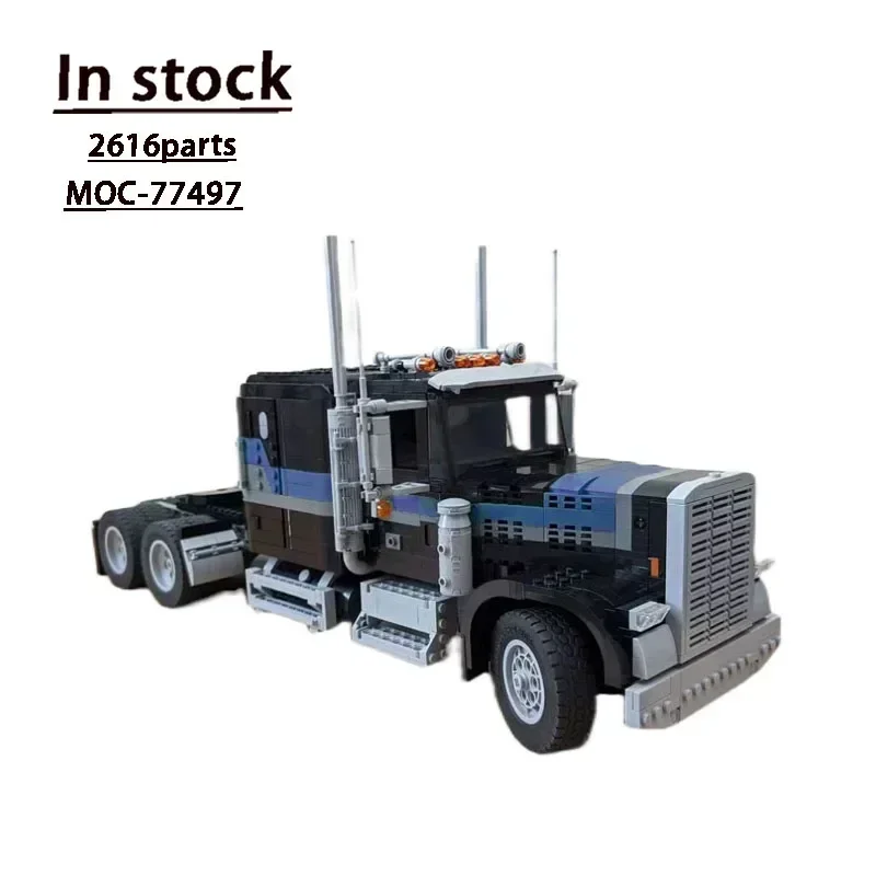 MOC-77497 Classic Cargo Truck Van Building Blocks Modello 2616 PartsMOC Creativo Ragazzi Bambini Compleanno Building Blocks Regali del giocattolo