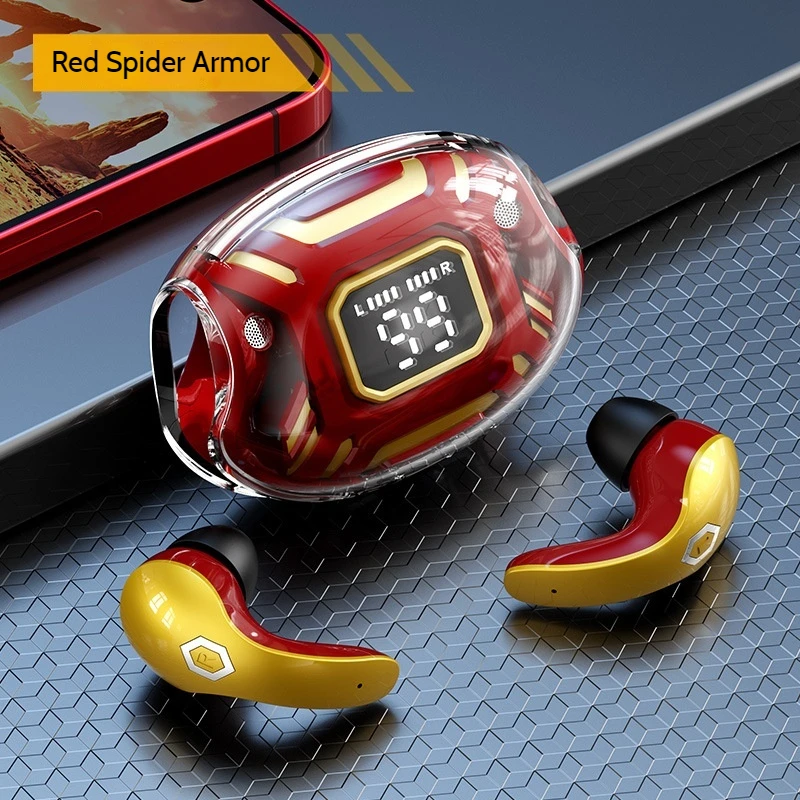 New Private Tws Bluetooth Headset With Long Battery Life And Good In-Ear Mecha Style Breathing Light Game Headset.
