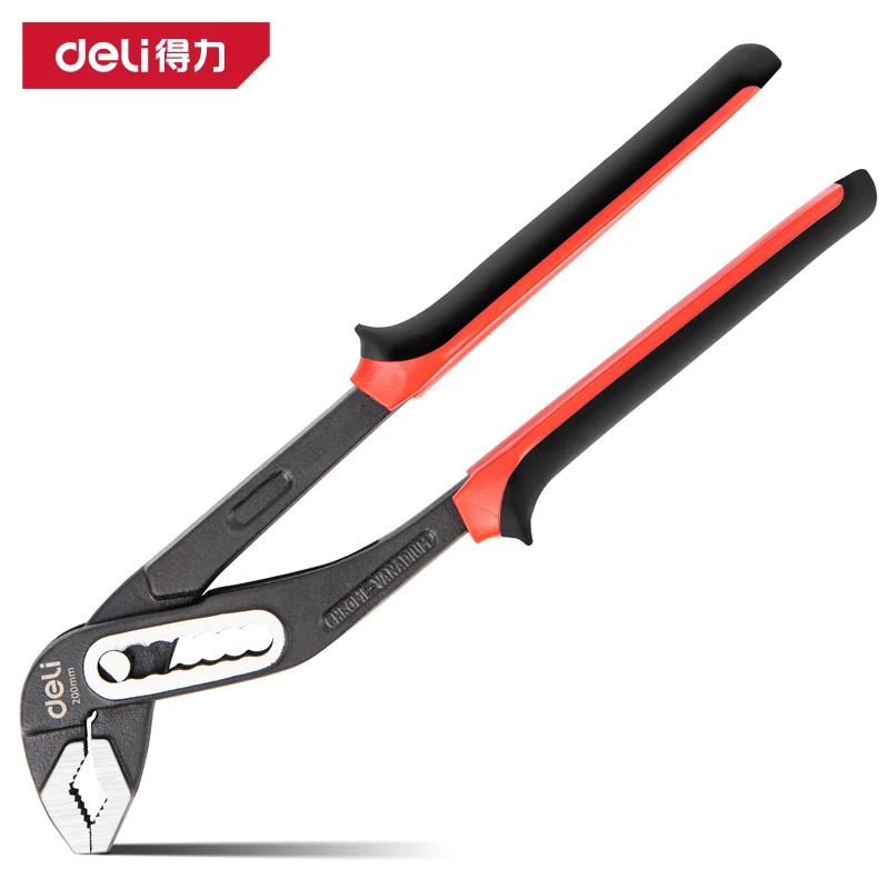 Deli Water Pump Pliers Adjustable Groove Joint Plier Pipe Plier Wrench for Home Repair,Gripping,Nuts,Bolts,Pipe&Fittings