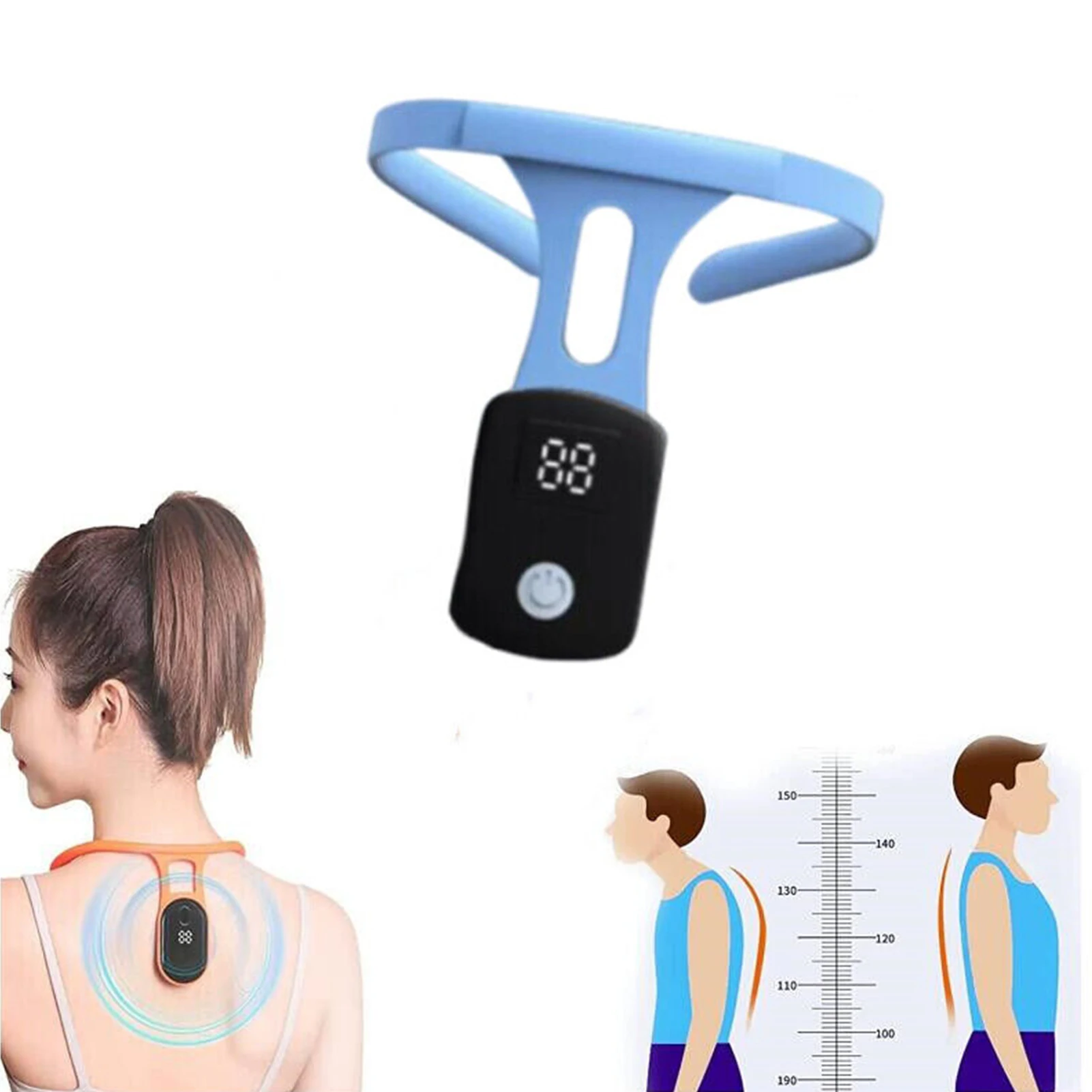 Ultrasonic Posture corrector vibration hunchback Reminder Monitoring Neck Instrument Body Shaping Relief Back Correction