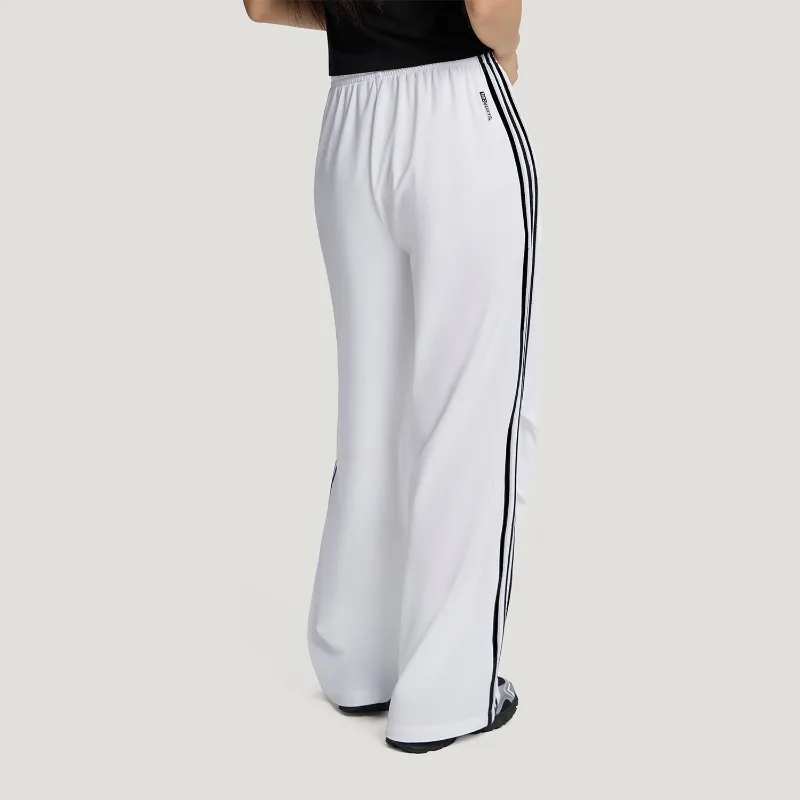Adidas Women's Sports Striped Loose Casual Mid-rise Trousers KZ1534