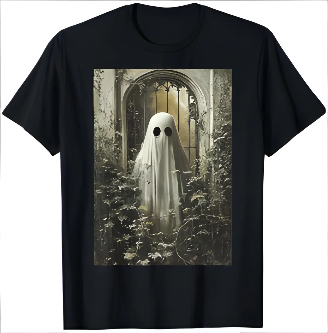 

Halloween Spooky Ghost Goth Cottagecore Window Dark Gothic T-Shirt