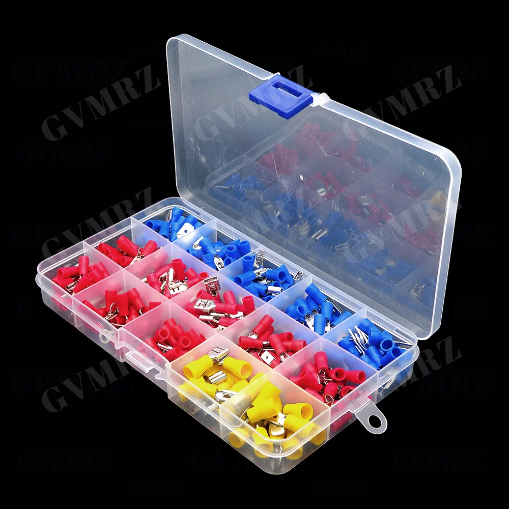 280pcs Male Female Insulated Terminals Wire Connector Kit Cold Crimp Terminals Assorted Crimp Terminals Spade Butt Connector Kit