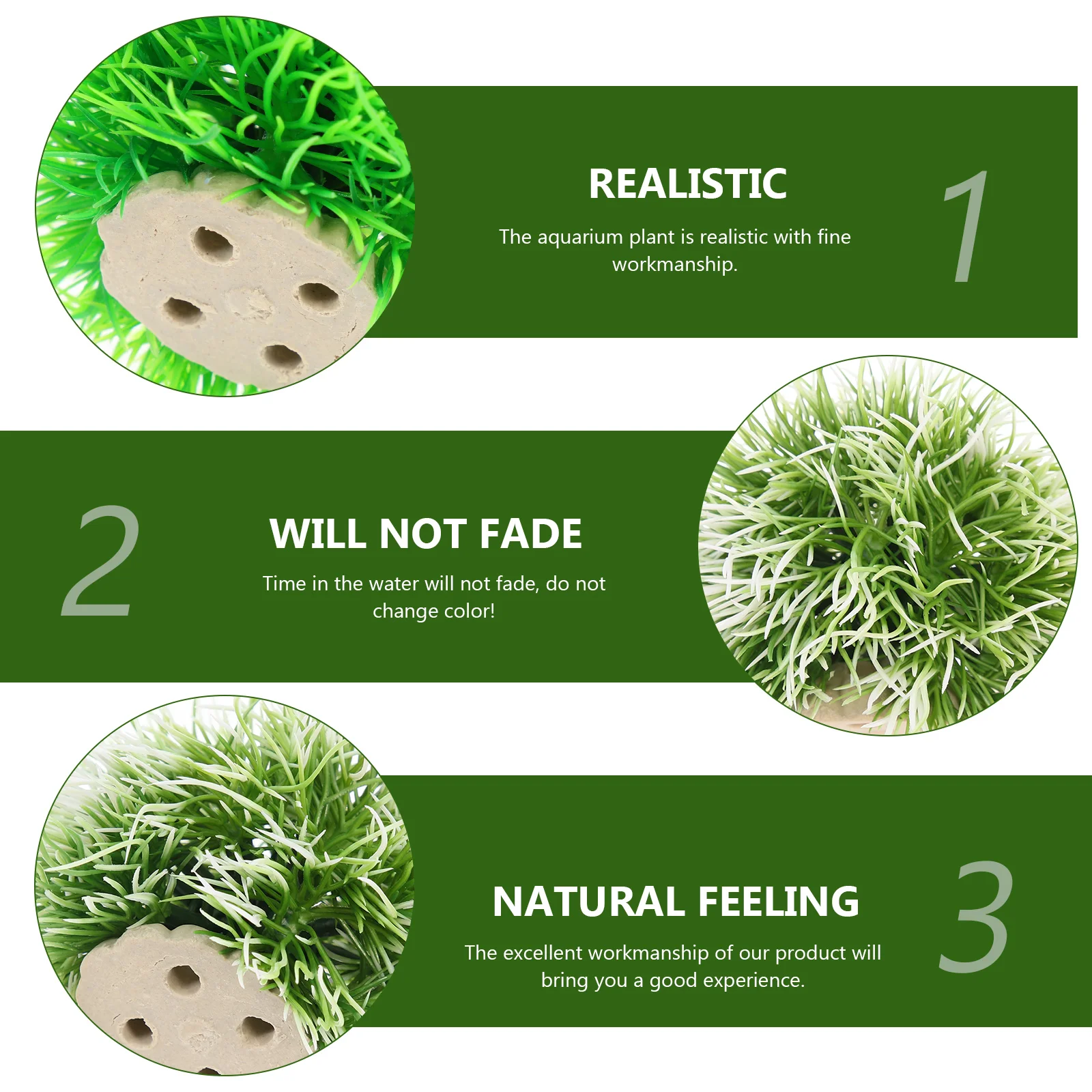 

2pcs Artificial Eucalyptus Plants Fish Tank Decorations Lightweight Compact Green Water Grass Ball CPO66S Aquarium Pet Supplies