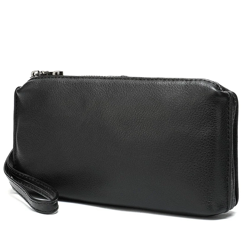 Men's Clutch Bag Clutch male Genuine Leather men's Wallet Money Bag Card Slot for Phone Credit Card Holder men's leather